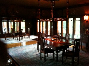 The dining room of the Blacker House