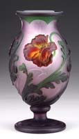 Eugène Michel padded & wheel-carved cameo glass vase, Julia's lot #2217