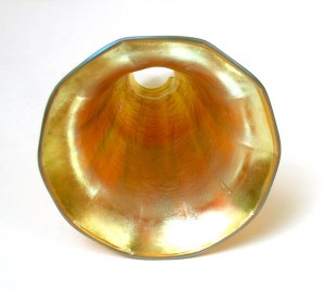 Looking into the mouth of a Tiffany Favrile 10-point lily shade