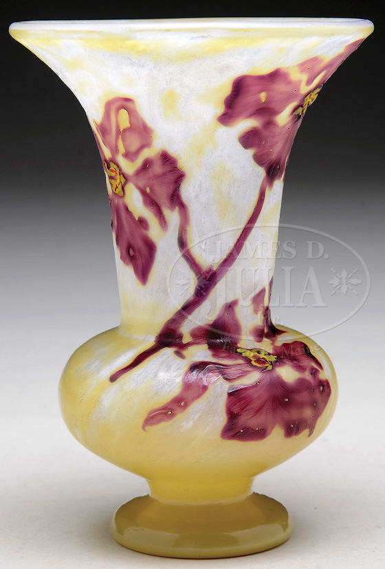 Gallé marquetry vase, Julia's lot #2054