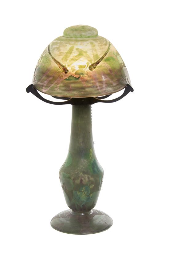 Daum Dragonfly table lamp, Hindman lot #28A