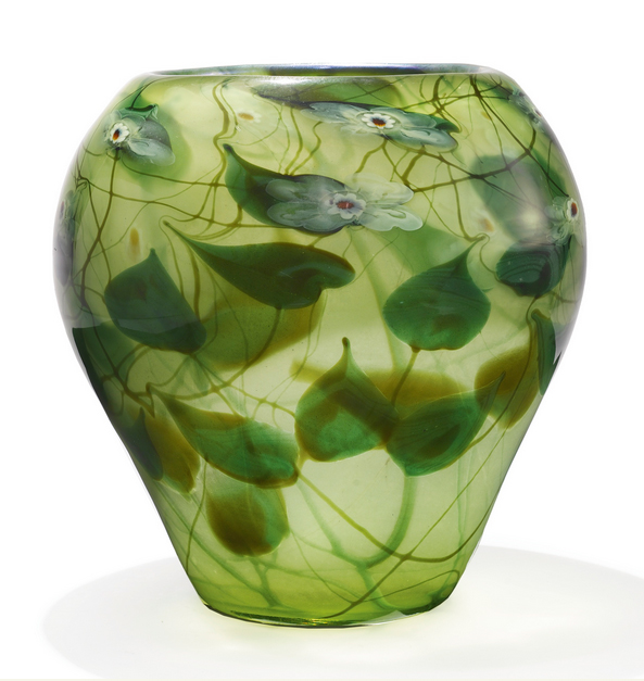 Monumental Tiffany Favrile paperweight vase, Sotheby's lot #2