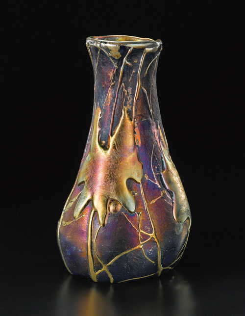Important Tiffany Favrile Lava vase, Sotheby's lot #12