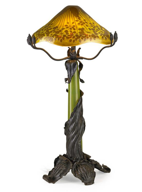 Rare Gallé lamp, Rago lot #286