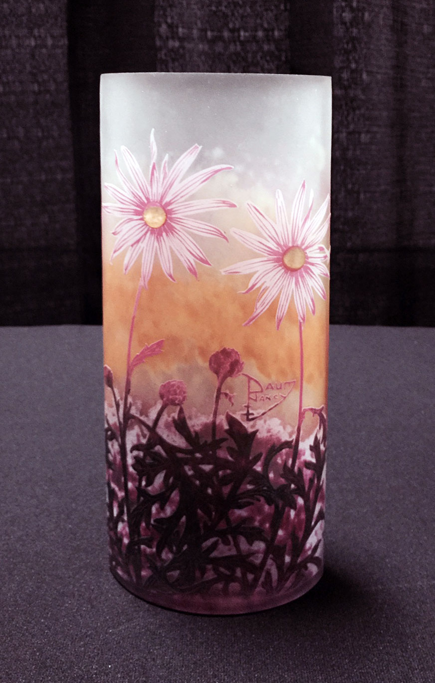 We'll have this fantastic Daum vase at the show