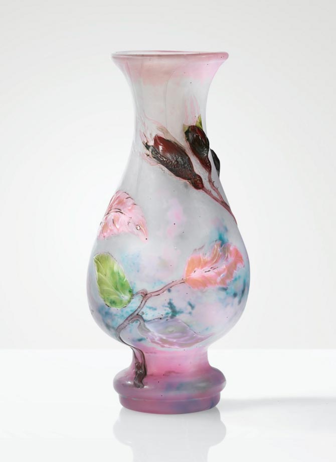 Gallé Rose de France vase, Sotheby's lot #16