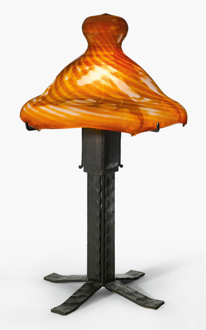 Gallé bat lamp, Sotheby's lot #59
