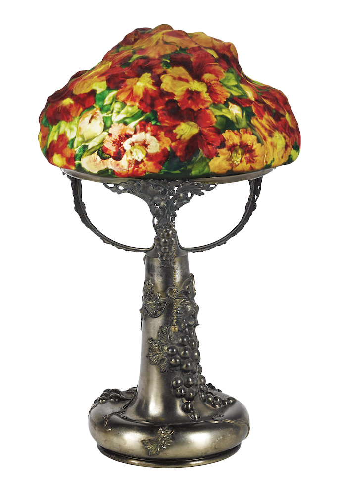 Pairpoint puffy Azalea table lamp, Bonham's lot #50