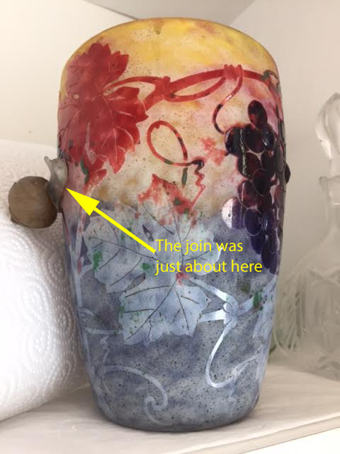 Daum vase with applied snail