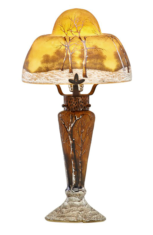 Daum Winter lamp, Rago lot #328
